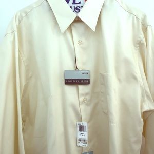 NEW - Geoffrey Beene Sateen Light Yellow Dress Sh